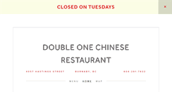 Desktop Screenshot of doubleonerestaurant.com